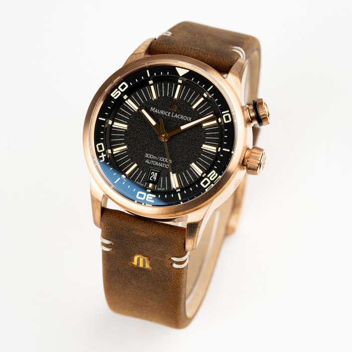  Shop Authentic Maurice Lacroix Pontos Diver Limited Edition Black Dial Brown Leather Strap Watch For Men - PT6248-BRZ01-330-3 - Luxxuri