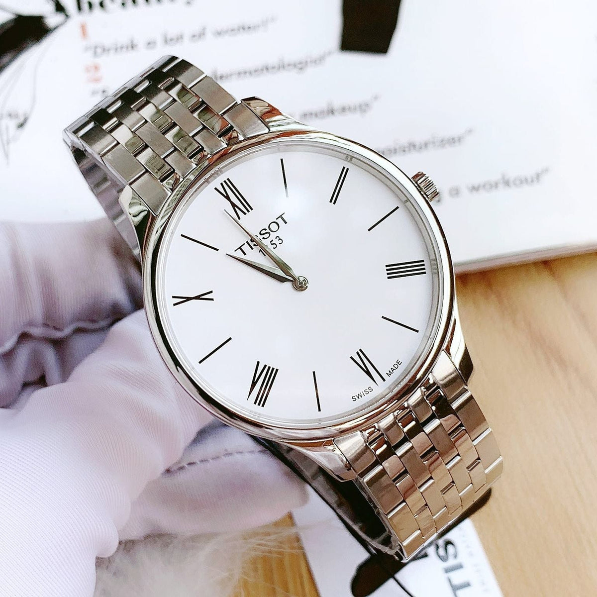  Shop Authentic Tissot T Classic Tradition 5.5 White Dial Watch For Men - T063.409.11.018.00 - Luxxuri