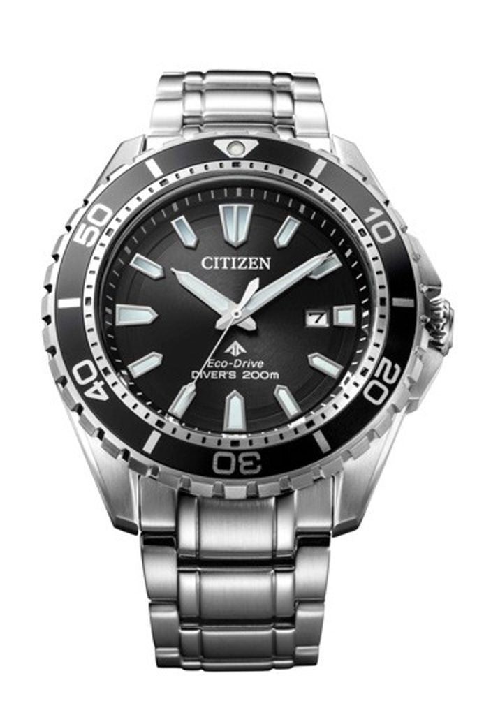  Shop Authentic Citizen Promaster Diver Chronograph Black Dial Silver Steel Strap Watch For Men - BN0190-82E - Luxxuri