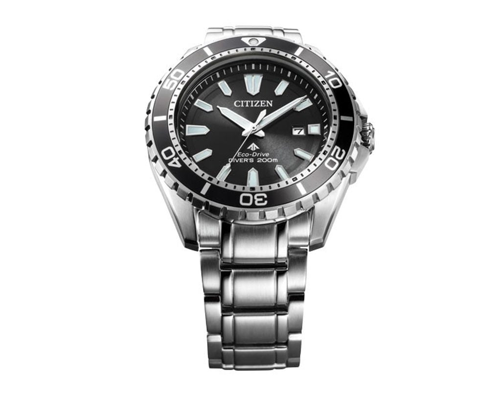  Shop Authentic Citizen Promaster Diver Chronograph Black Dial Silver Steel Strap Watch For Men - BN0190-82E - Luxxuri