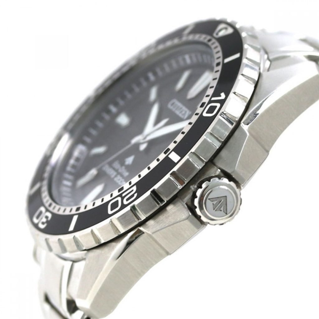  Shop Authentic Citizen Promaster Diver Chronograph Black Dial Silver Steel Strap Watch For Men - BN0190-82E - Luxxuri