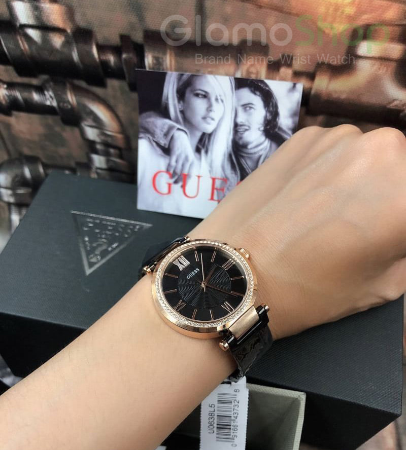  Shop Authentic Guess Soho Diamonds Black Dial Black Mesh Bracelet Watch for Women - W0638L5 - Luxxuri