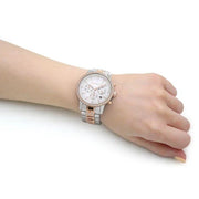  Shop Authentic Michael Kors Ritz Chronograph Silver Dial Two Tone Steel Strap Watch For Women - MK6938 - Luxxuri