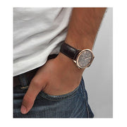  Shop Authentic Guess Wafer Quartz Beige Dial Brown Leather Strap Watch For Men - W0496G1 - Luxxuri