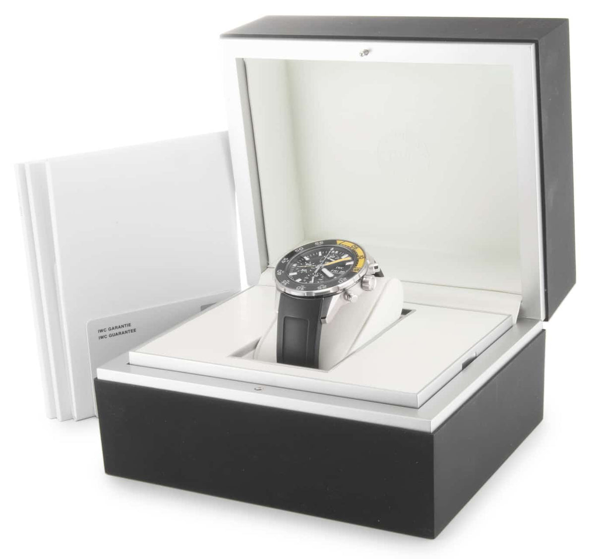  Shop Authentic IWC Aquatimer Automatic Chronograph Black Dial Black Rubber Strap Watch for Men - IW376709 - Luxxuri