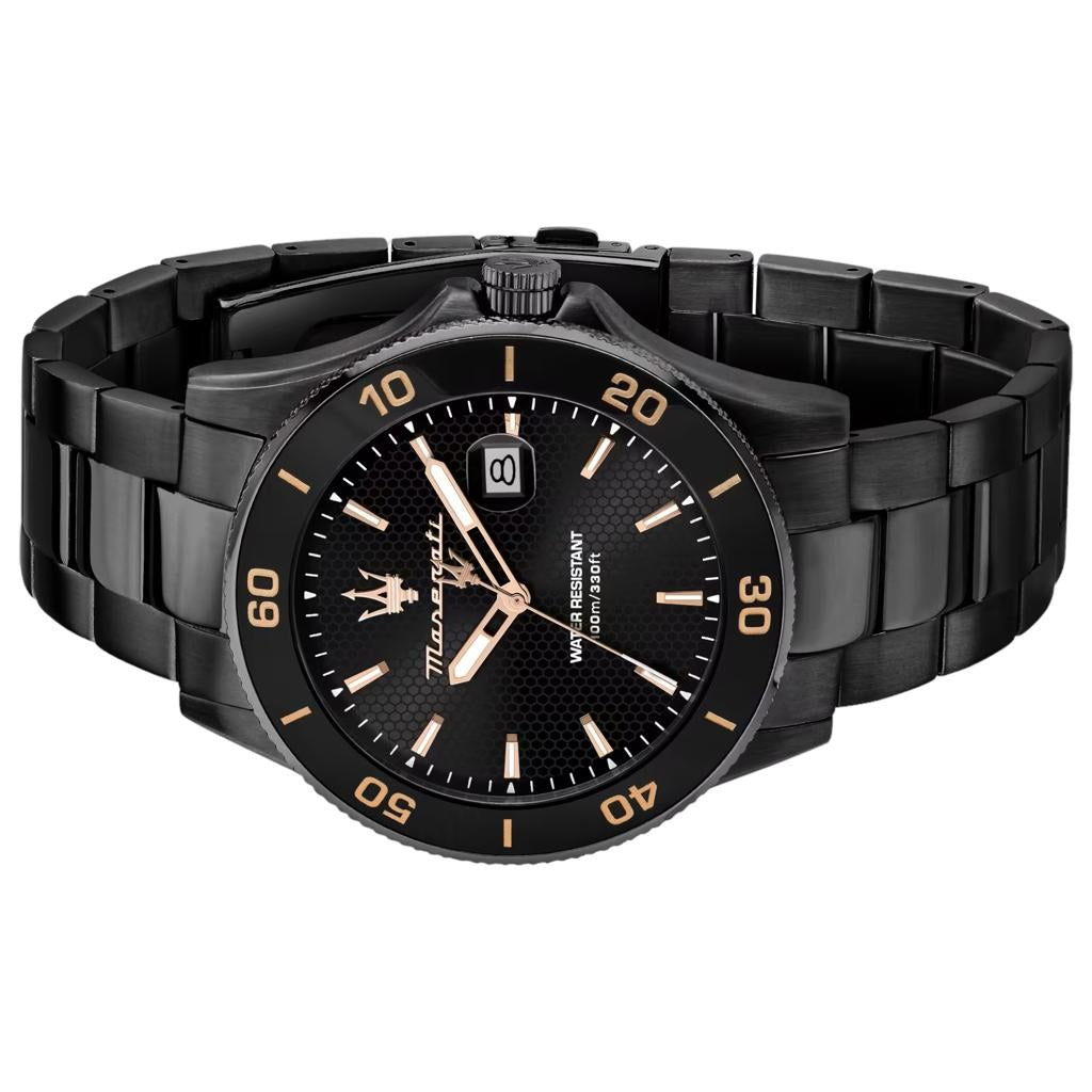  Shop Authentic Maserati Competizione Black Dial Black Steel Strap Watch For Men - R8853100035 - Luxxuri