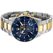  Shop Authentic Maserati Competizione Chronograph Blue Dial Two Tone Steel Strap Watch For Men - R8873600006 - Luxxuri