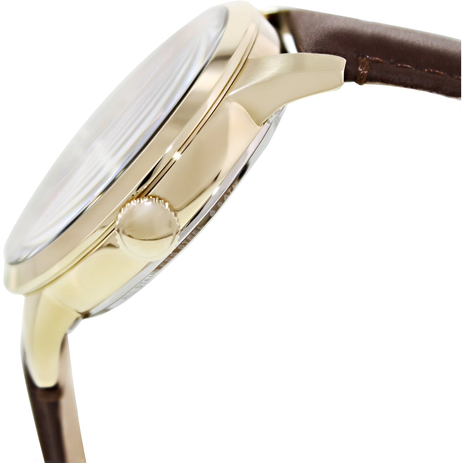  Shop Authentic Fossil Townsman Automatic Skeleton Gold Dial Brown Leather Strap Watch for Men - ME3043 - Luxxuri