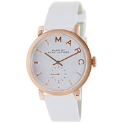  Shop Authentic Marc Jacobs Baker White Dial White Leather Strap Watch for Women - MBM1283 - Luxxuri
