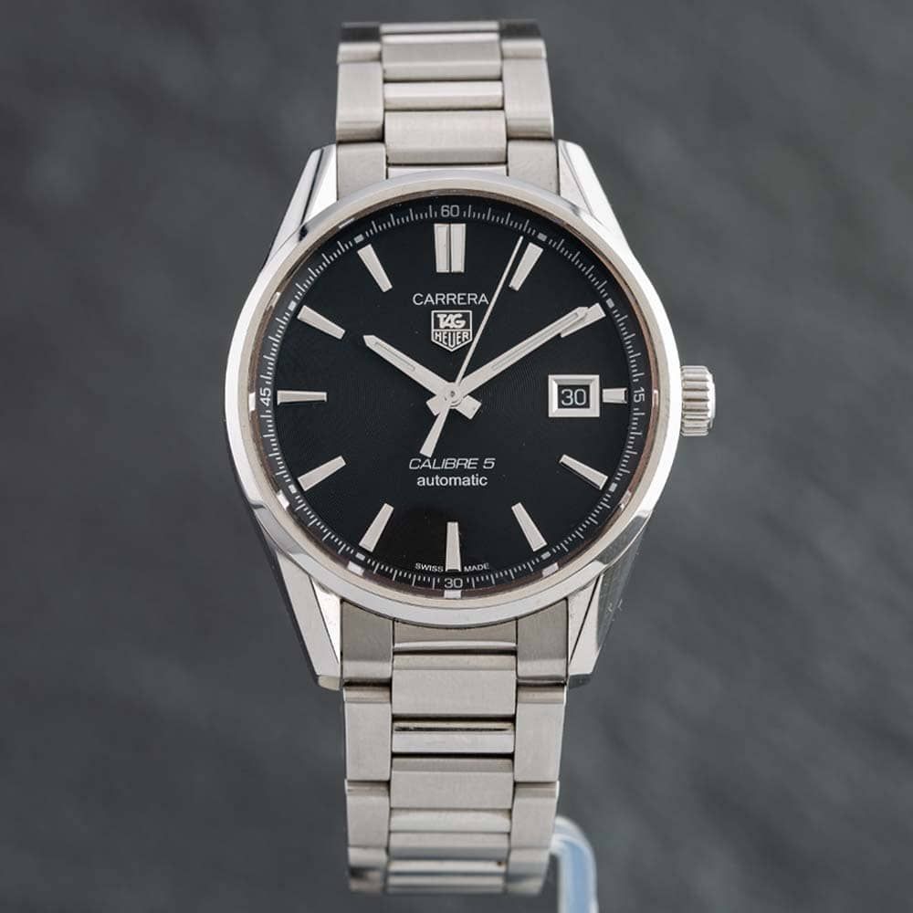  Shop Authentic Tag Heuer Carrera Automatic Black Dial Silver Steel Strap Watch for Men - WAR211A.BA0782 - Luxxuri