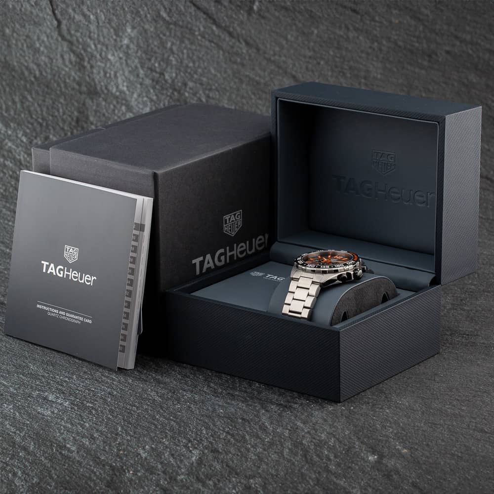 Shop Authentic Tag Heuer Formula 1 Chronograph Ceramic Black Dial Silver Steel Strap Watch for Men - CAZ101AH.BA0842 - Luxxuri