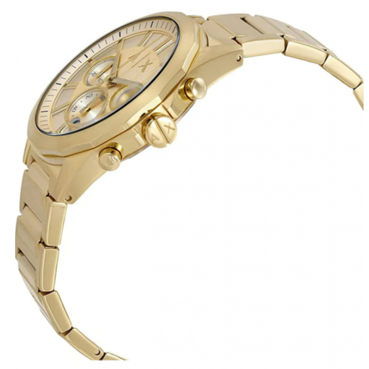  Shop Authentic Armani Exchange Drexler Chronograph Gold Dial Gold Steel Strap Watch For Men - AX2602 - Luxxuri