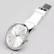  Shop Authentic Calvin Klein Incentive White Dial White Leather Strap Watch for Women - K3P231L6 - Luxxuri