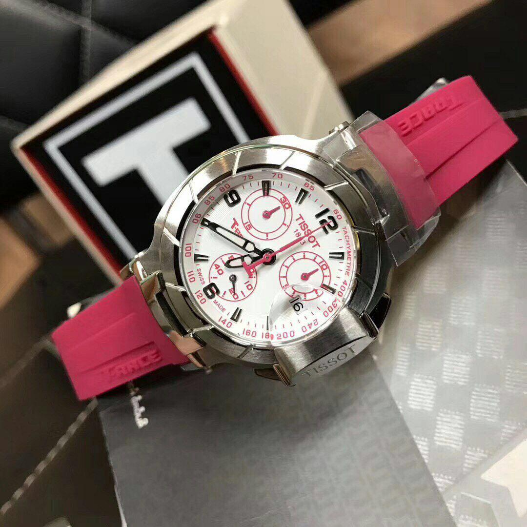  Shop Authentic Tissot T Race Chronograph White Dial Pink Rubber Strap Watch for Women - T048.217.17.017.01 - Luxxuri