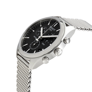  Shop Authentic Tissot PR 100 Chronograph Black Dial Silver Mesh Bracelet Watch For Men - T101.417.11.051.01 - Luxxuri