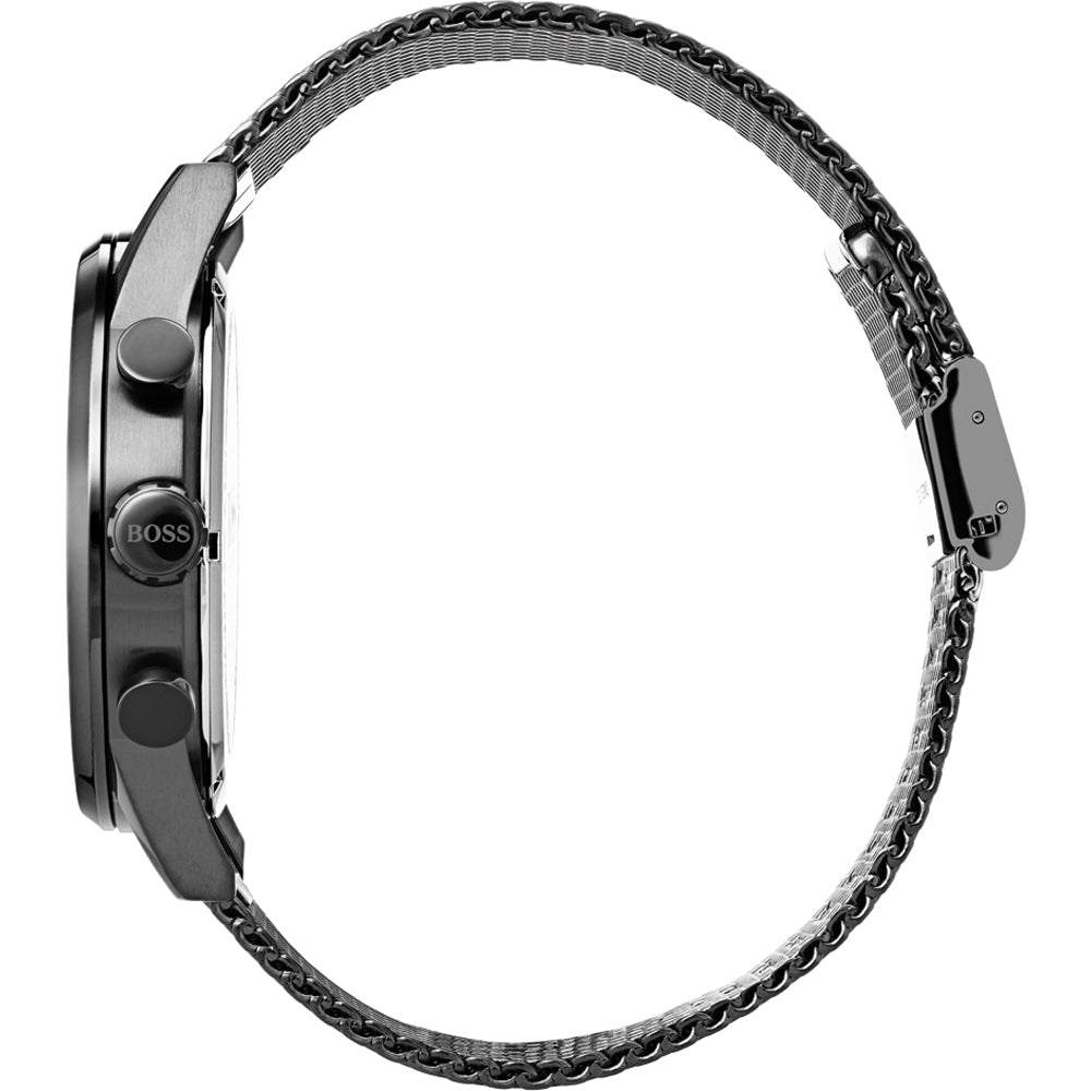  Shop Authentic Hugo Boss Navigator Grey Dial Grey Mesh Bracelet Watch for Men - 1513674 - Luxxuri