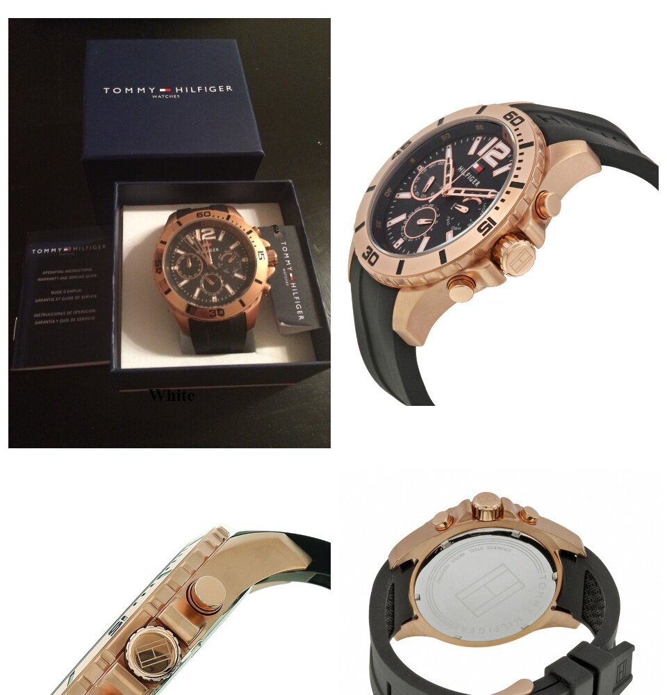  Shop Authentic Tommy Hilfiger Sport Multifunction Black Dial Black Rubber Strap Watch for Men - 1791145 - Luxxuri