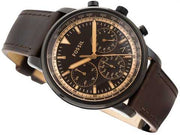  Shop Authentic Fossil Goodwin Chronograph Brown Dial Brown Leather Strap Watch for Men - FS5529 - Luxxuri