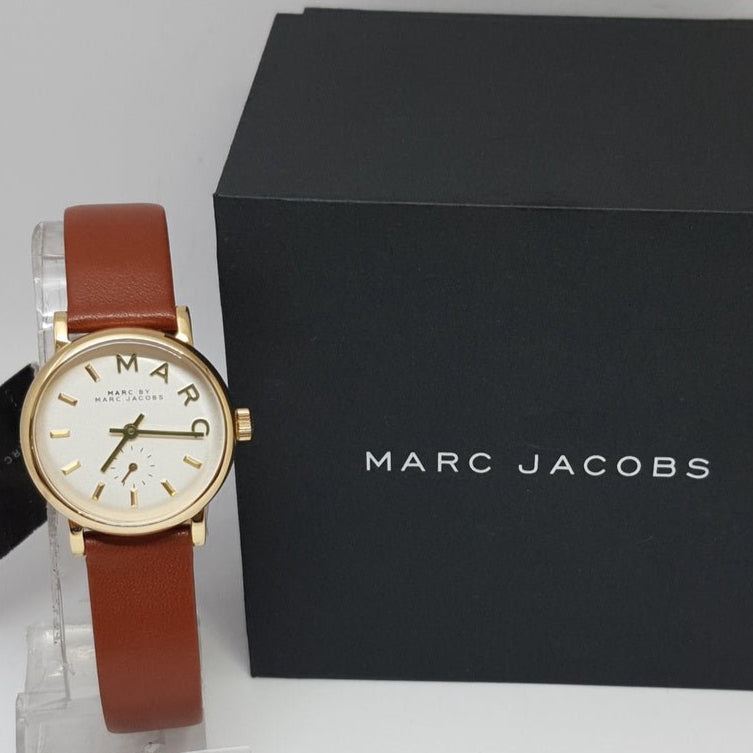  Shop Authentic Marc Jacobs Baker White Dial Brown Leather Strap Watch for Women - MBM1317 - Luxxuri