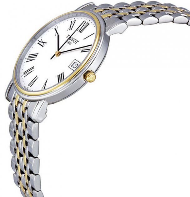  Shop Authentic Tissot T Classic Desire White Dial Two Tone Watch For Men - T52.2.481.13 - Luxxuri