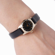 Shop Authentic Marc Jacobs Henry Dinky Black Dial Black Leather Strap Watch for Women - MBM1240 - Luxxuri