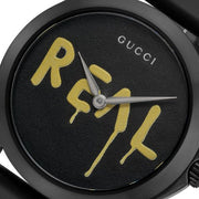  Shop Authentic Gucci G Timeless Ghost Black Dial Black Rubber Strap Unisex Watch - YA1264017 - Luxxuri