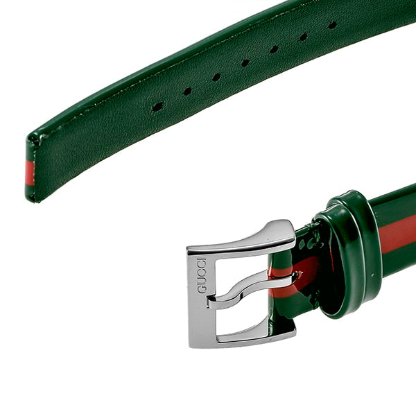  Shop Authentic Gucci G Frame Quartz Green & Red Mother of Pearl Dial Multicolor Leather Strap Watch For Women - YA147408 - Luxxuri