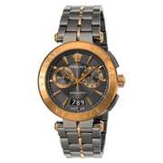  Shop Authentic Versace Aion Chronograph Black Dial Grey Steel Strap Watch for Men  - VBR050017 - Luxxuri