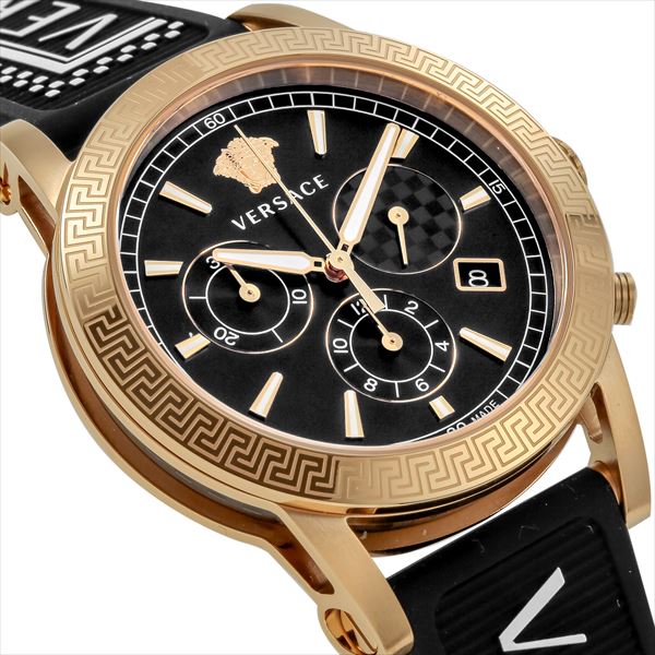  Shop Authentic Versace Sports Tech Chronograph Black Dial Black Rubber Strap Watch for Men - VELT00119 - Luxxuri