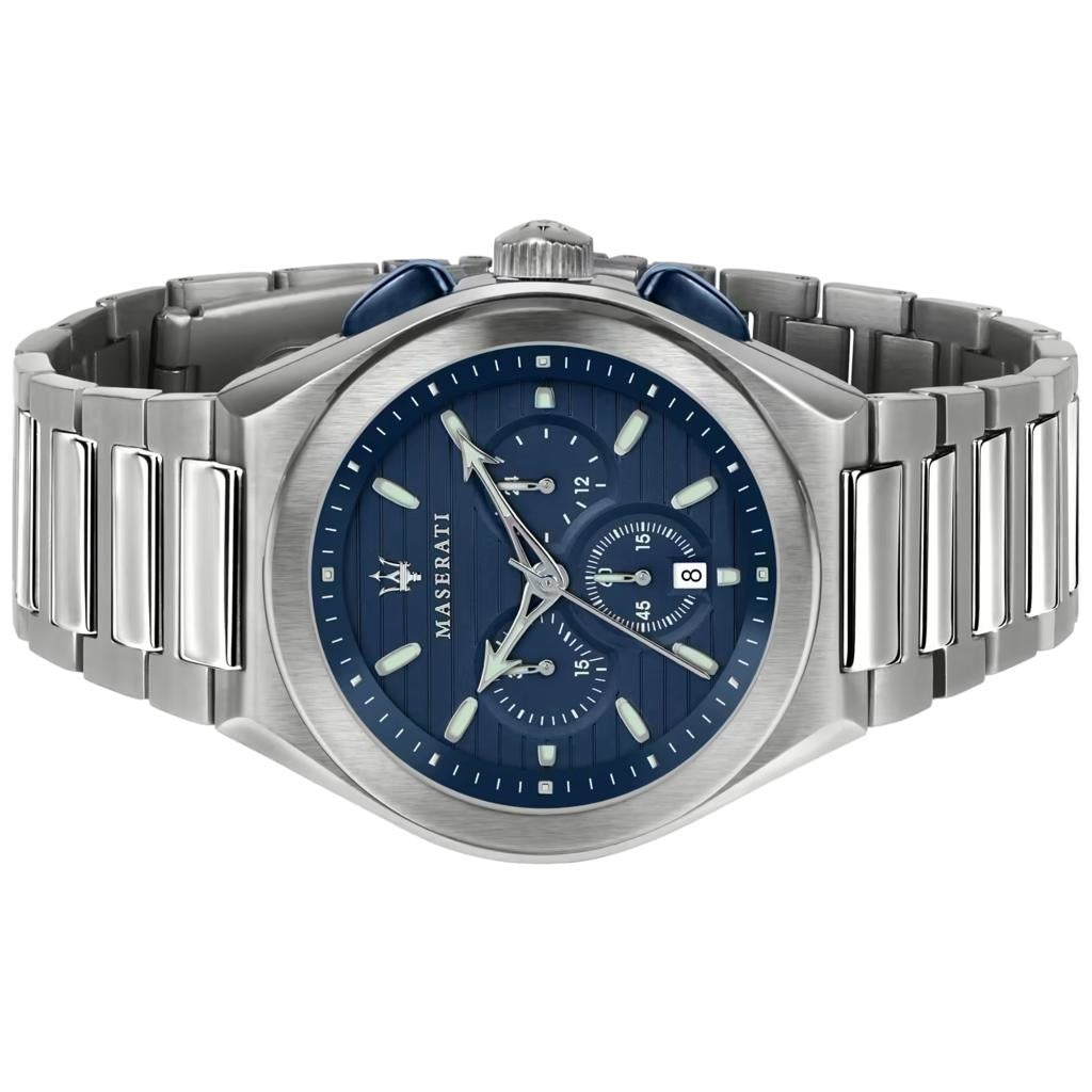  Shop Authentic Maserati Triconic Quartz Blue Dial Silver Steel Strap Watch For Men - R8873639001 - Luxxuri