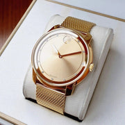  Shop Authentic Movado Bold Diamonds Gold Dial Gold Mesh Bracelet Watch For Men - 3600460 - Luxxuri