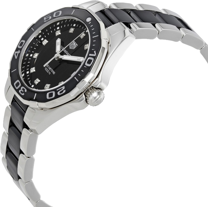  Shop Authentic Tag Heuer Aquaracer Quartz Black Dial Two Tone Steel Strap Watch for Women - WAY131C.BA0913 - Luxxuri