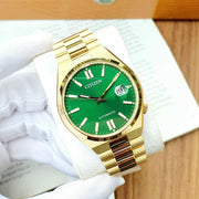  Shop Authentic Citizen Tsuyosa Automatic Green Dial Gold Steel Strap Watch For Men - NJ0152-51X - Luxxuri