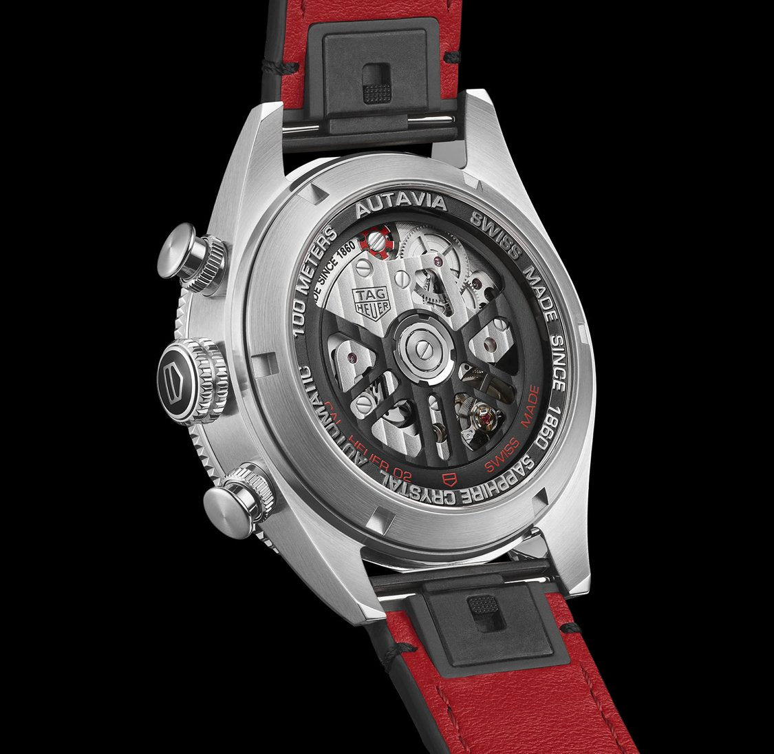  Shop Authentic Tag Heuer Autavia Chronometer Flyback Chronograph Silver Dial Black Leather Strap Watch for Men - CBE511B.FC8279 - Luxxuri