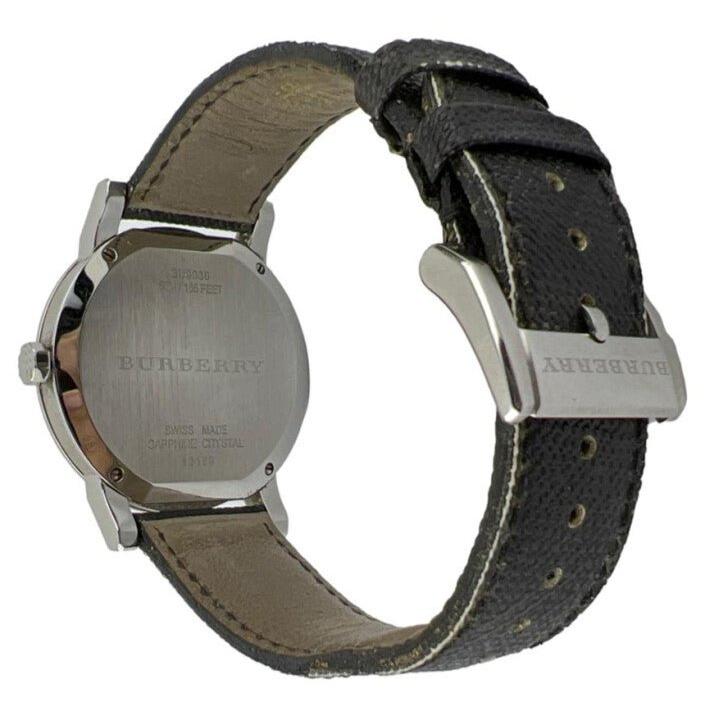  Shop Authentic Burberry The City Grey Dial Black Leather Strap Watch for Men - BU9030 - Luxxuri