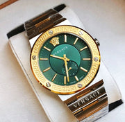  Shop Authentic Versace Greca Green Dial Silver Steel Strap Watch for Men - VEVI00420 - Luxxuri