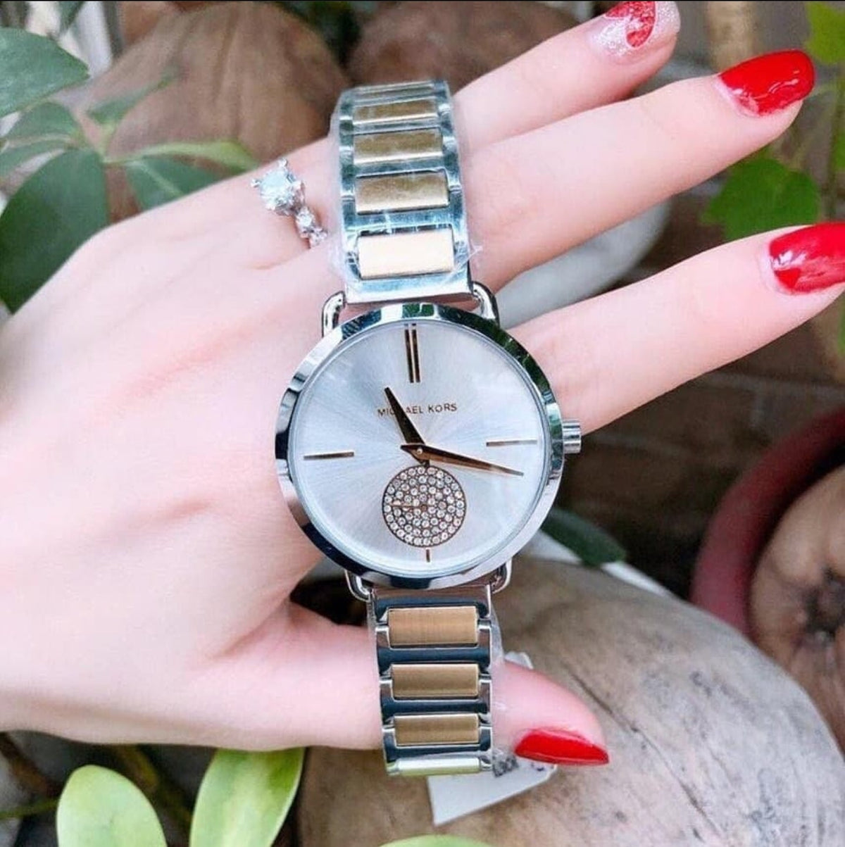  Shop Authentic Michael Kors Silver Dial Two Tone Steel Strap Watch for Women - MK3679 - Luxxuri