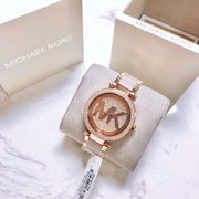  Shop Authentic Michael Kors Parker Pink Dial Pink Steel Strap Watch for Women - MK6176 - Luxxuri