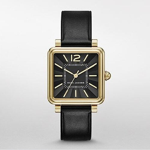  Shop Authentic Marc Jacobs Vic Black Dial Black Leather Strap Watch for Women - MJ1522 - Luxxuri