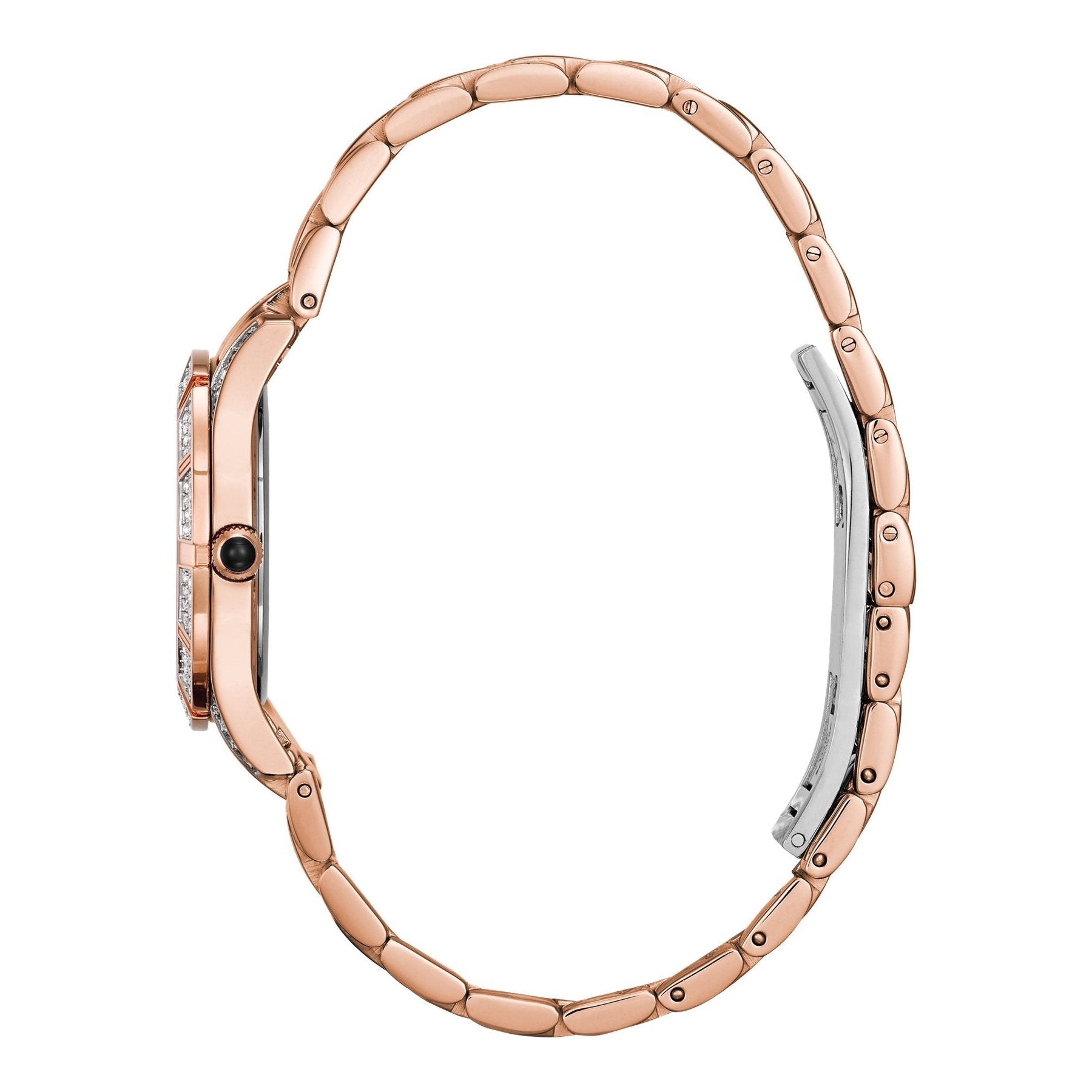  Shop Authentic Bulova Crystal Mother of Pearl Dial Rose Gold Steel Strap Watch for Women - 98L197 - Luxxuri