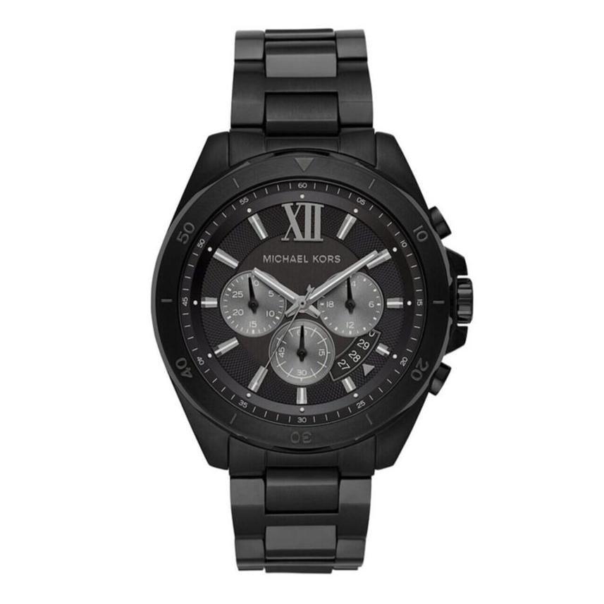  Shop Authentic Michael Kors Brecken Chronograph Black Dial Black Steel Strap Watch For Men - MK8858 - Luxxuri