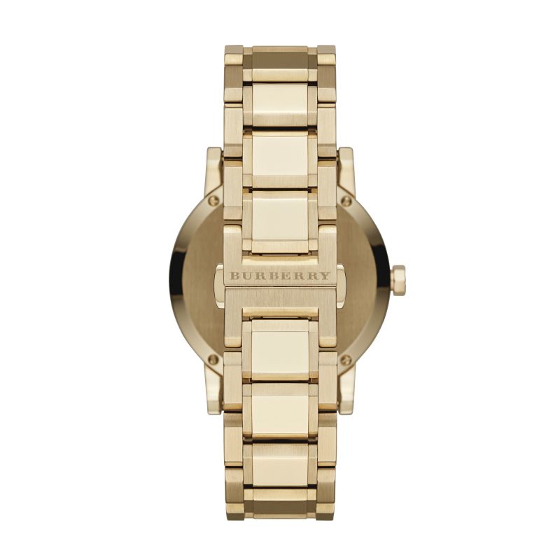  Shop Authentic Burberry The City Gold Dial Gold Steel Strap Watch for Women - BU9033 - Luxxuri