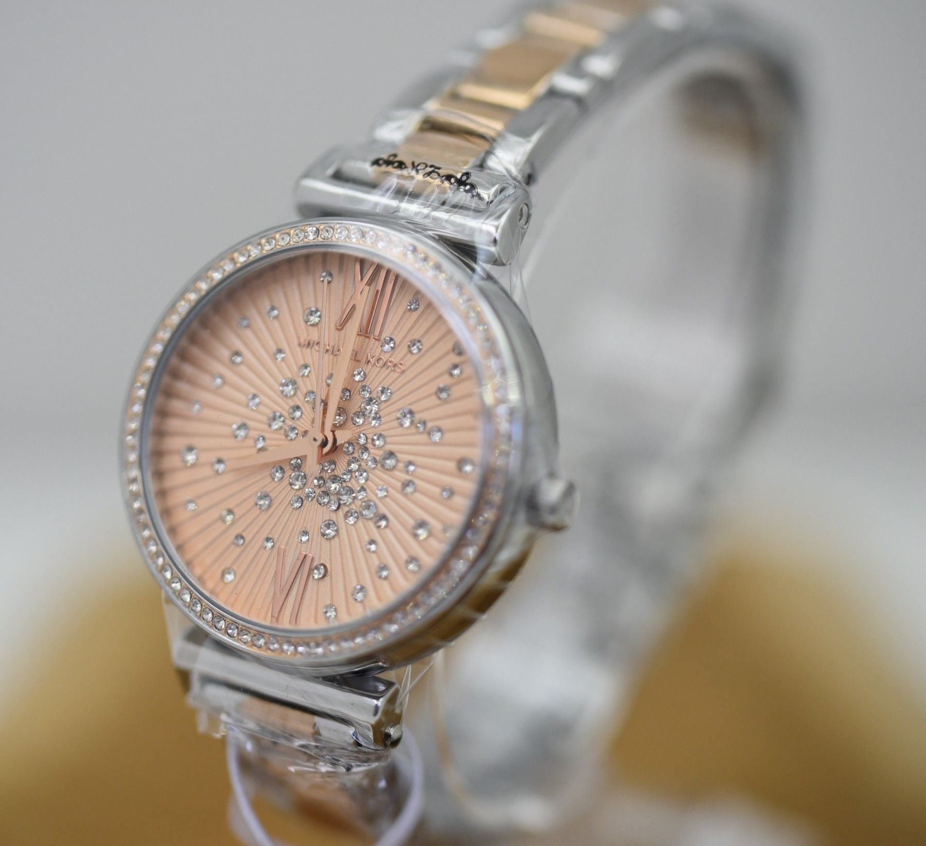  Shop Authentic Michael Kors Sofie Quartz Rose Gold Dial Two Tone Steel Strap Watch For Women - MK3972 - Luxxuri