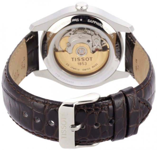  Shop Authentic Tissot T Classic T One Automatic Silver Dial Brown Leather Strap Watch For Men - T038.430.16.037.00 - Luxxuri