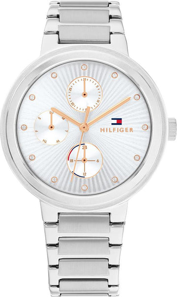  Shop Authentic Tommy Hilfiger Joy Chronograph Silver Dial Silver Steel Strap Watch For Women - 1782532 - Luxxuri