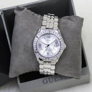  Shop Authentic Guess Water Pro Diamonds Silver Dial Silver Steel Strap Watch For Women - G75511M - Luxxuri