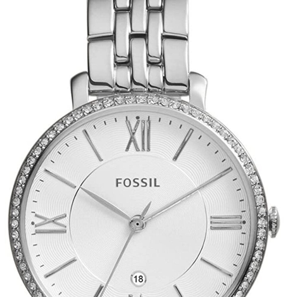  Shop Authentic Fossil Jacqueline White Dial Silver Steel Strap Watch for Women - ES3631 - Luxxuri