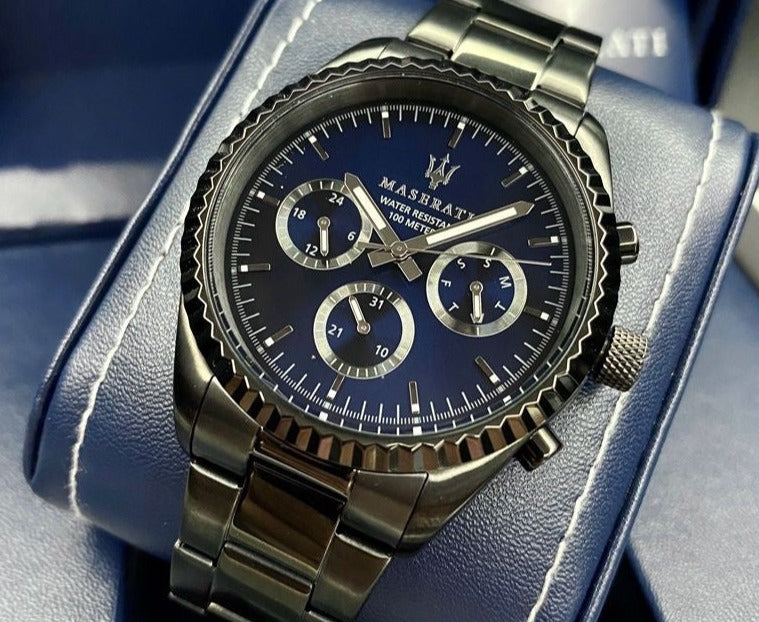  Shop Authentic Maserati Competizione Blue Dial Grey Steel Strap Watch For Men - R8853100019 - Luxxuri