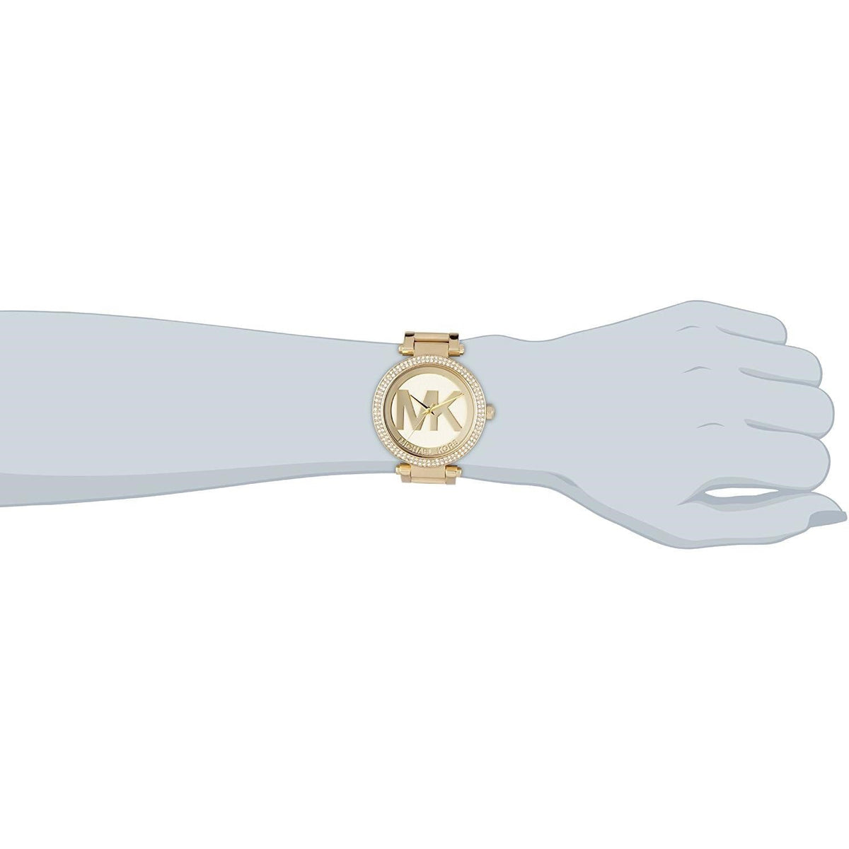  Shop Authentic Michael Kors Parker Diamonds Gold Dial Gold Steel Strap Watch for Women - MK5784 - Luxxuri