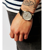  Shop Authentic Emporio Armani Classic Chronograph White Dial Black Leather Strap Watch For Men - AR1892 - Luxxuri